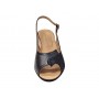 Sandale dama negre din piele naturala cu platforma orto Marissa CLP04N